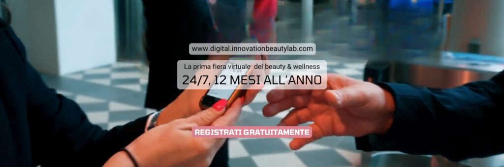 Grafica con banner iscrizione a Innovation beauty lab